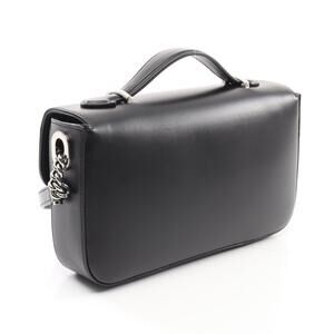 Gucci Double GG Shoulder Bag Black Leather